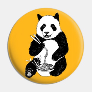 Panda Eating Ramen Pin