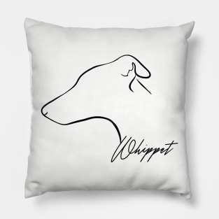 Whippet profile dog lover Pillow