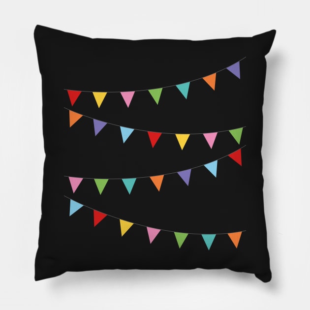 rainbow flags Pillow by creativemonsoon