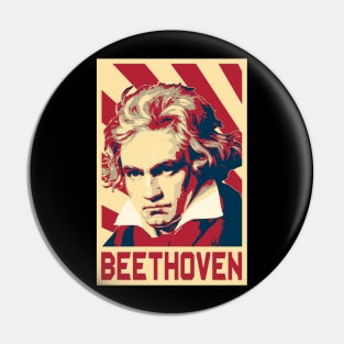Beethoven Retro Propaganda Pin