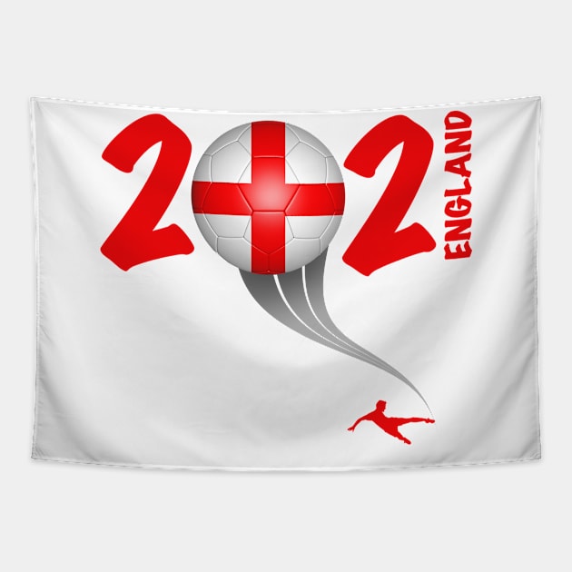 England Euro Soccer 2021 Tapestry by DesignOfNations