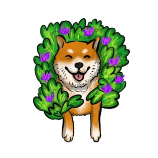 Shiba Inu Gets Stuck In Bush T-Shirt