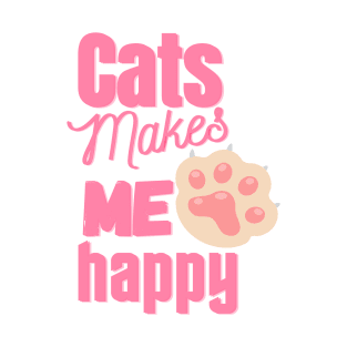 cats makes me happy T-Shirt