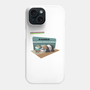 panda steals pasta Phone Case