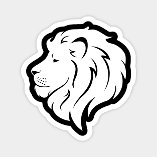 white lion head Magnet