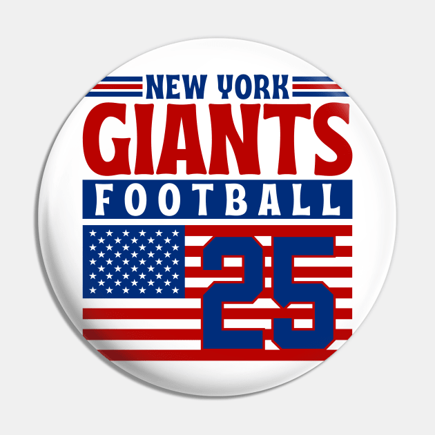 New York Giants 1925 American Flag Football Pin by Astronaut.co