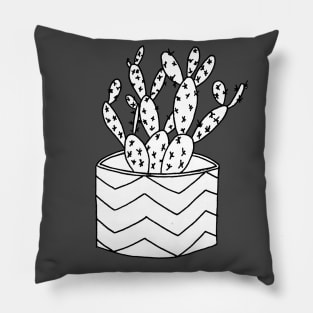 Simple prickly pear cactus Pillow