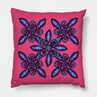 Blue zendoodle Pillow