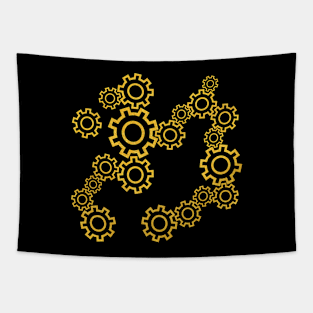 Golden gears Tapestry