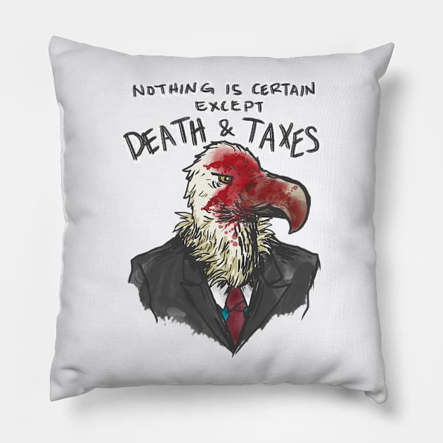 vulture businessman Pillow by Moonwing