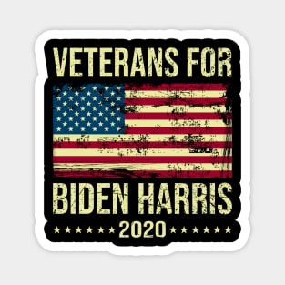 Veterans for Biden Harris 2020 USA Flag Vintage Magnet