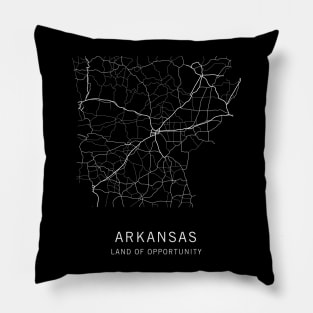 Arkansas State Road Map Pillow