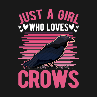 Crow Girl Carrion Raven T-Shirt