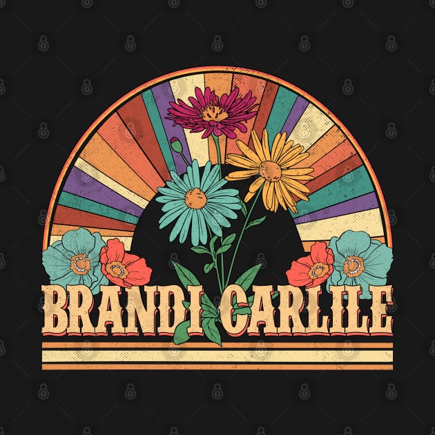 Brandi Flowers Name Carlile Personalized Gifts Retro Style by Roza Wolfwings