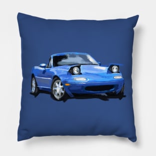 Mazda Miata blue Pillow