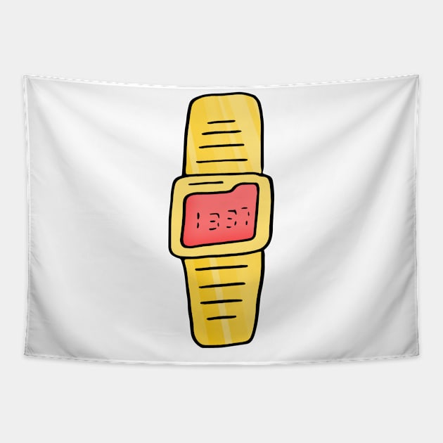 Retro Watch Doodle Star Tapestry by VANDERVISUALS