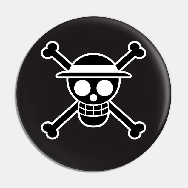 Straw Hat Pirates Jolly Roger Pin by onepiecechibiproject