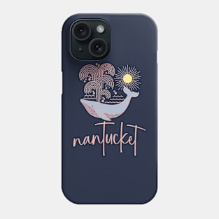 Nantucket Swirly Whale Phone Case