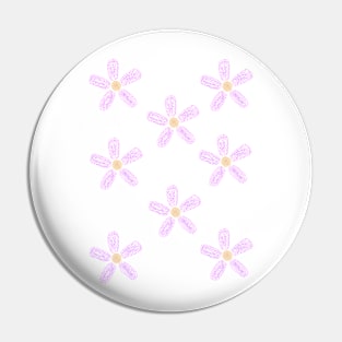 Purple Flower Pattern Pin