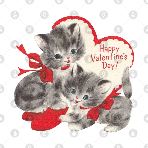Valentine Kittens Red Bow by tfortwo