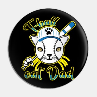 T-Ball Cat Dad Pin