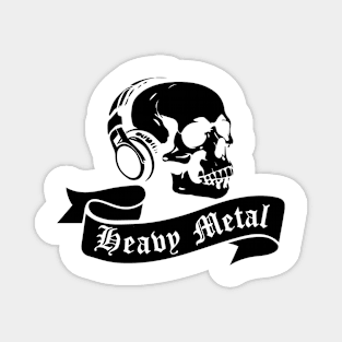 Heavy Metal Skull Logo Magnet