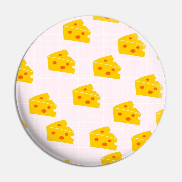 Cute Cheese Pattern Pin by kapotka