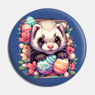 Ferociously Cute Easter Ferret Pin