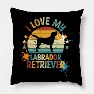 I Love My Labrador Retriever Pillow