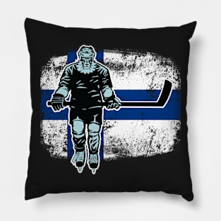 Finnish Lion Hockey Player Pillow