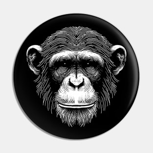 Chimp Out Sketch Pin