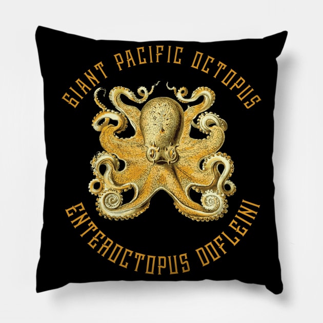 Giant Pacific Octopus Pillow by shipwrecked2020