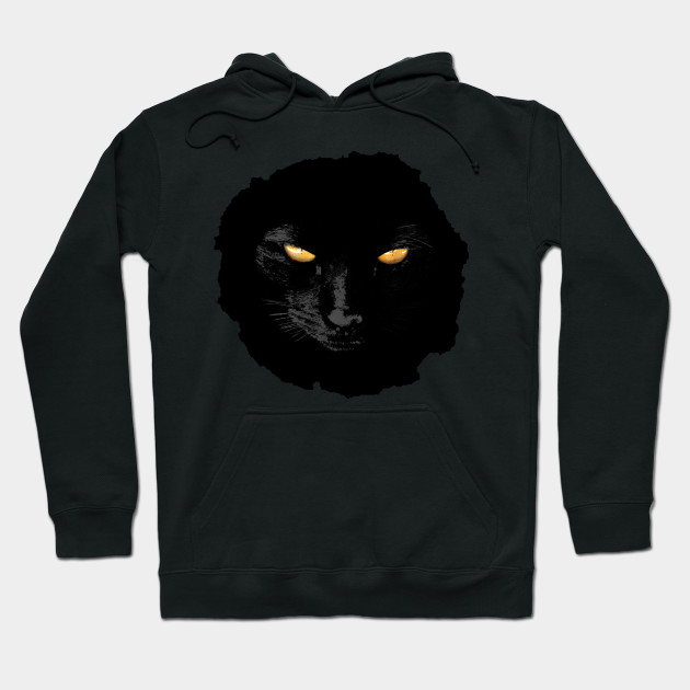 Cat Gold On Black Velvet Black Cat Hoodie Teepublic