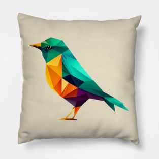 Paradise Bird - Geometric bird design for the environment Pillow