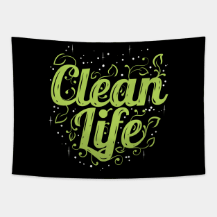 If You Are A Vegetarian You Live A Clean Life - Go Vegan Tapestry