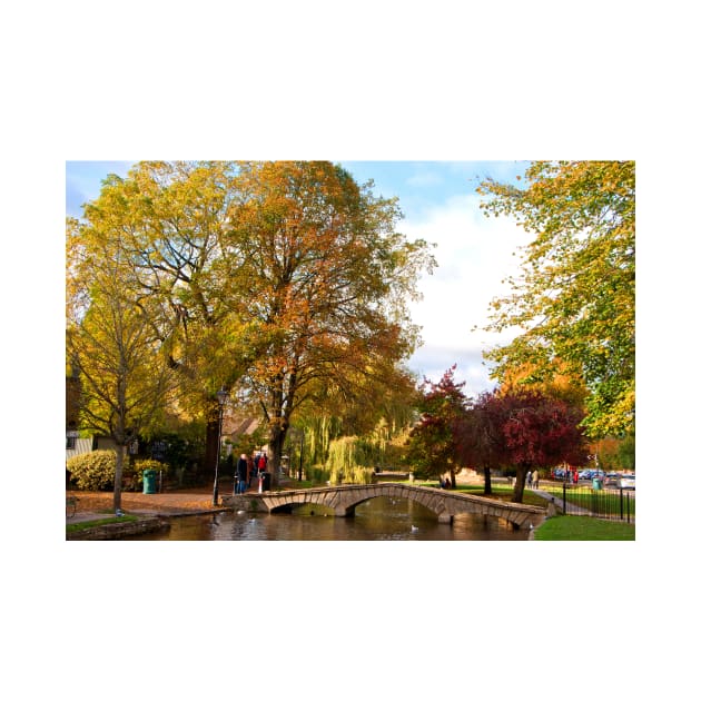 Autumn Trees Bourton on the Water Cotswolds by AndyEvansPhotos