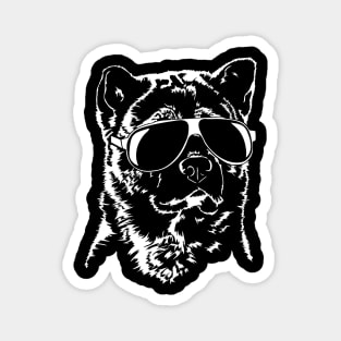 Funny Akita sunglasses cool dog Magnet