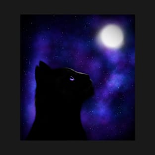 Cat under the moon T-Shirt