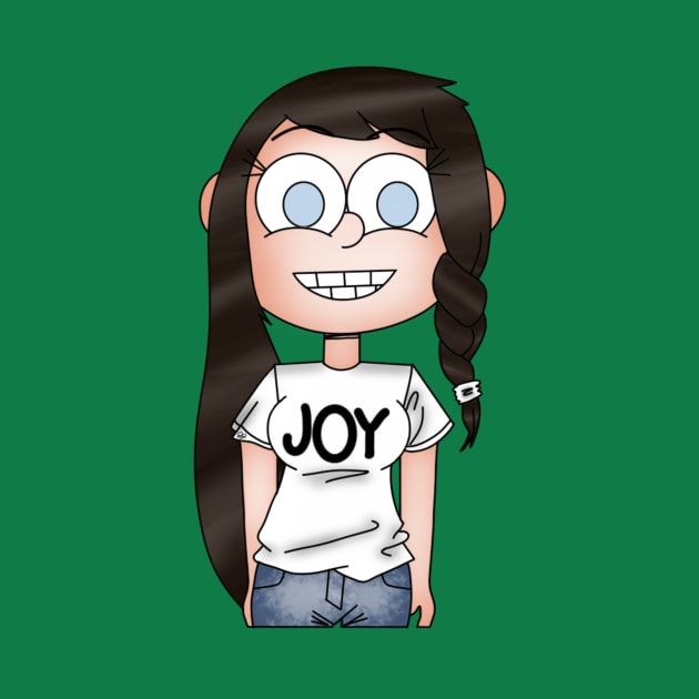 Girl Wearing Joy T-Shirt by JennaBunnies