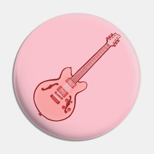 Pink semi acoustic guitar Pin