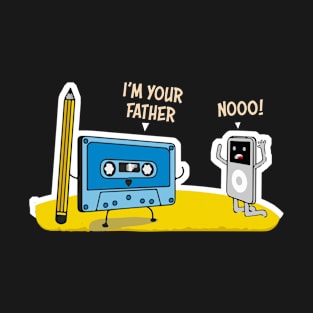 Cassette Tape I Am Your Father Novelty Graphic T-Shirt