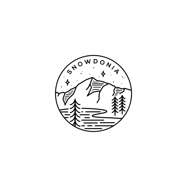 Snowdonia National Park Emblem - White by typelab