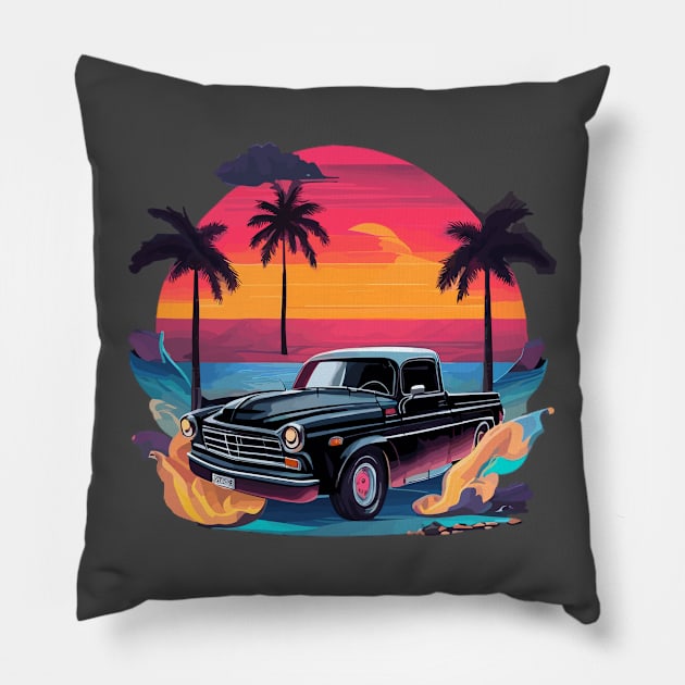 Beach drive in grandpas truck Pillow by SVNTYFR 
