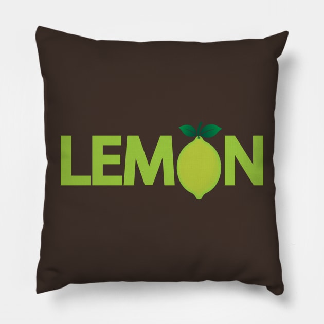 Lemon Creative Logo Pillow by DinaShalash