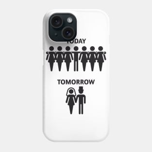 Today - Tomorrow (Stag Night / Stag Party / Black) Phone Case