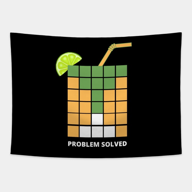 Wordle Margarita Problem Solved Tapestry by MalibuSun