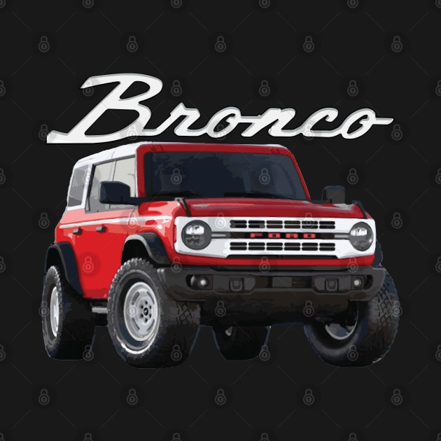 Ford Bronco Heritage edition Ford Bronco MURICA SUV sport truck RACE RED 4X4 by cowtown_cowboy