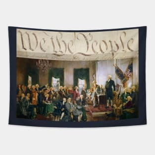 We The People (Back Print) Tapestry