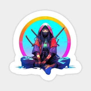 Female masked Ninja Magnet