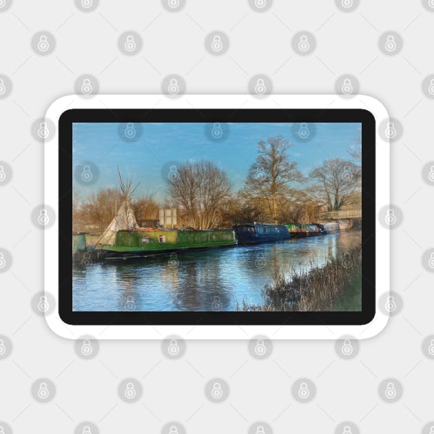 Canal Boats And A Teepee Magnet by IanWL